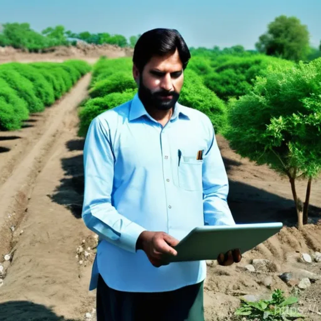 환경직 공무원 자격증 종류 - **A dedicated Pakistani Environmental Officer at a reforestation project.** The officer, a male or f...