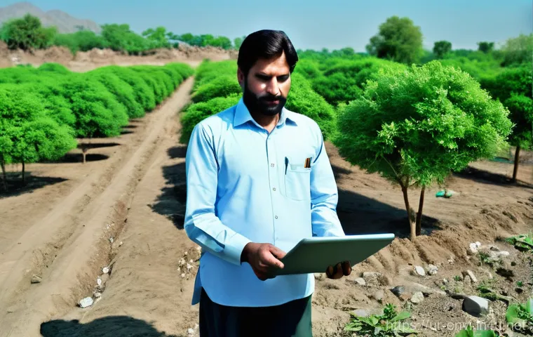 환경직 공무원 자격증 종류 - **A dedicated Pakistani Environmental Officer at a reforestation project.** The officer, a male or f...