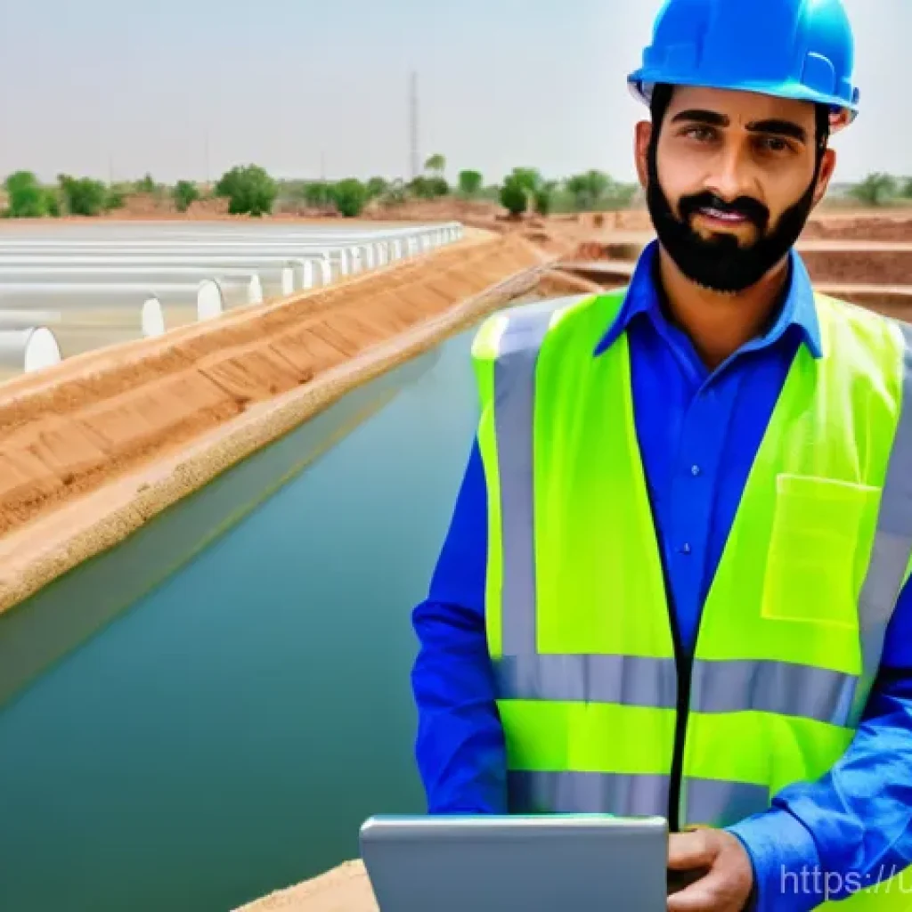 환경기술사 시험 공부 사례 - **Prompt:** A Pakistani environmental engineer, in their late 20s or early 30s, wearing modest profe...