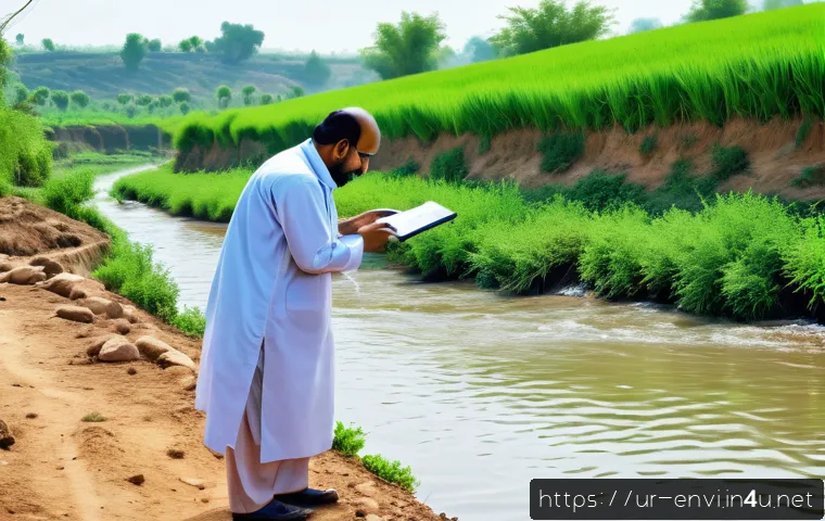 환경보건기사 자격증 유용성 - A professional environmental health expert of South Asian descent, wearing modest business attire an...